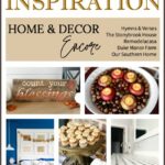 fall graphic with home decor and food
