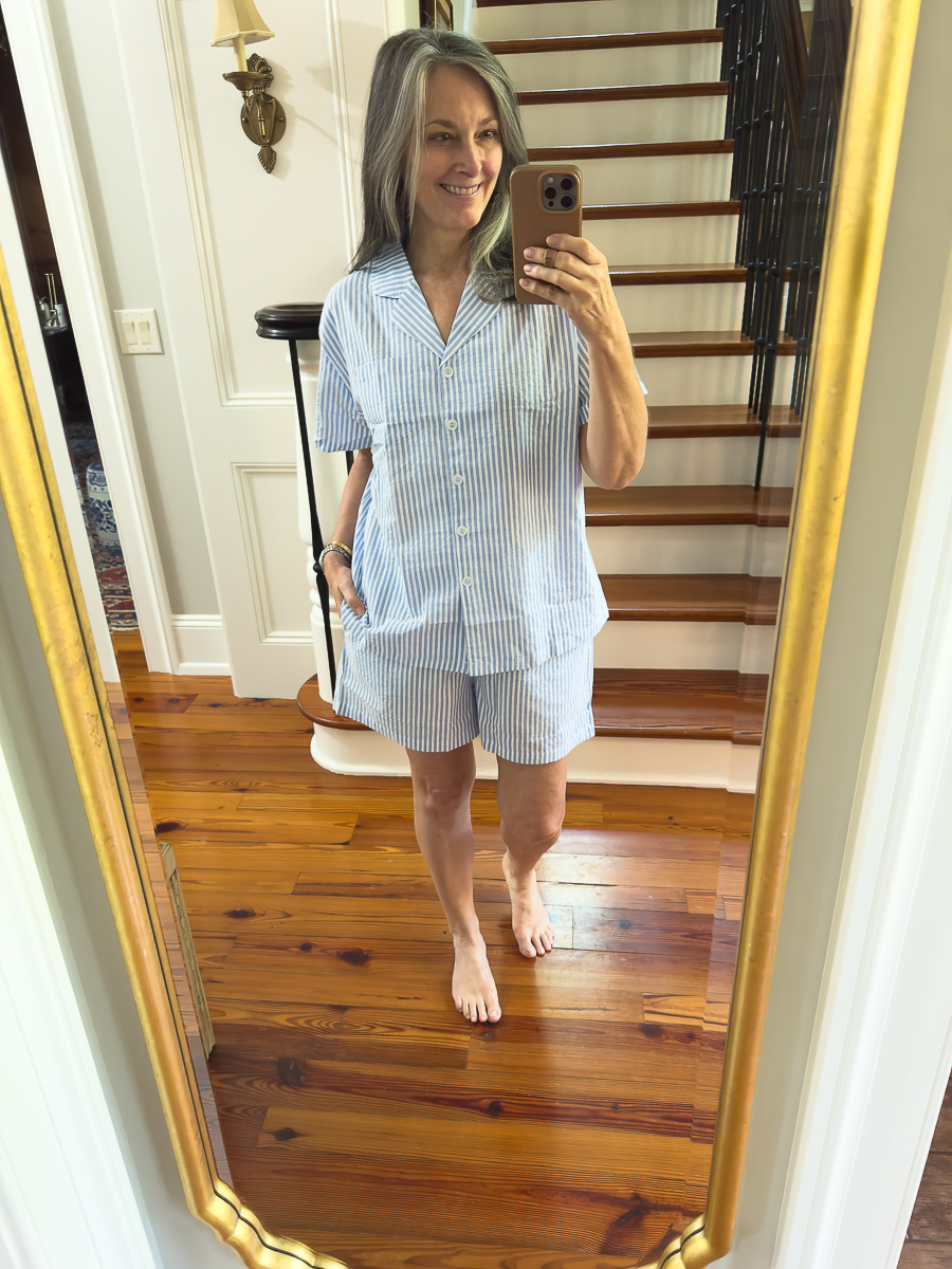 seersucker short pajamas