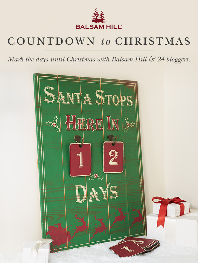 Countdown to Christmas blog hop sponsored by Balsam Hill featuring 24 bloggers including Our Southern Home