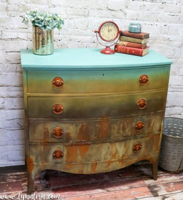 Blended Dresser using CeCe Caldwell Paint and Modern Masters Metal Effects-19