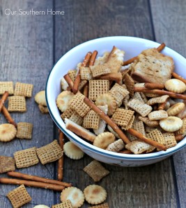 Simple recipe for via Our Southern Home for your Chex Party Mix recipe #ad