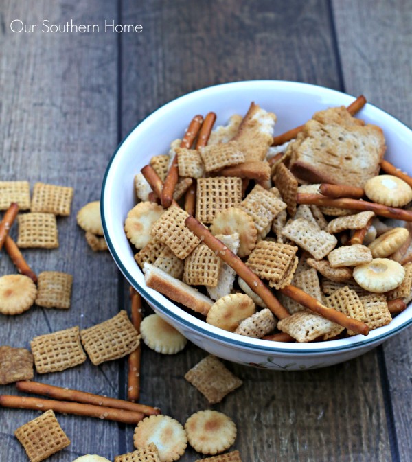 Simple recipe for via Our Southern Home for your Chex Party Mix recipe #ad #mixexchangelove