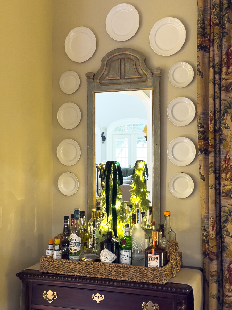 christmas bar set up