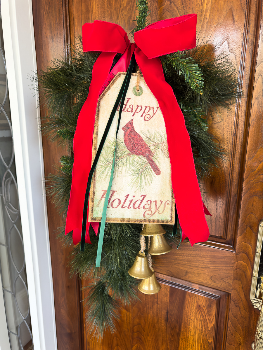 front door teardrop wreath
