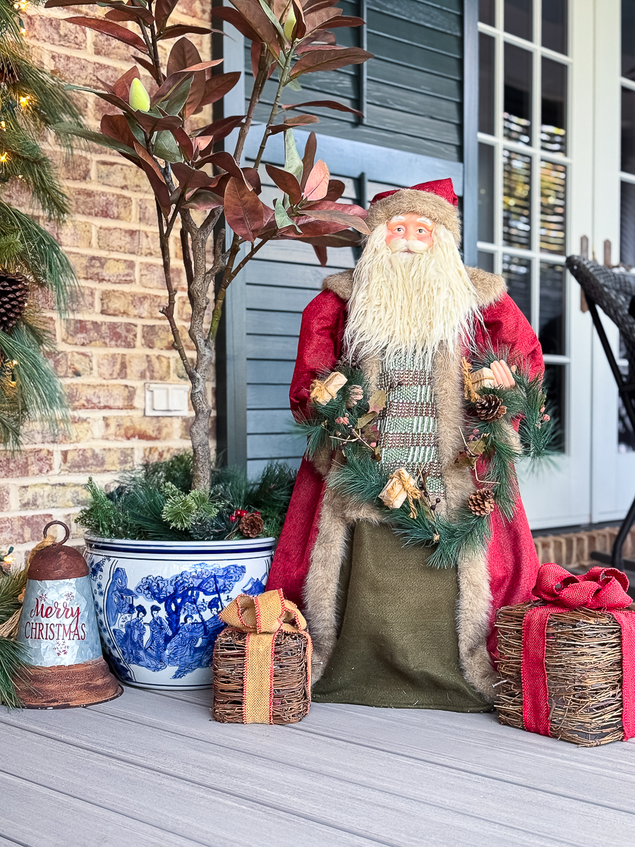 santa on porch