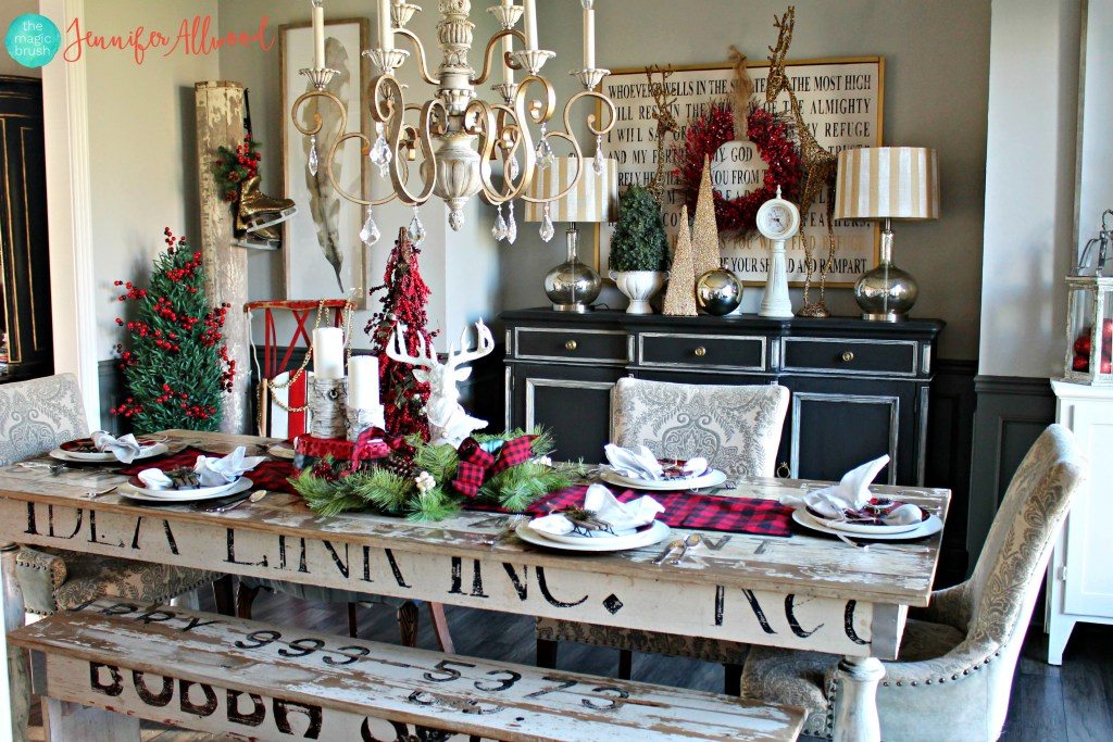 Plaid Christmas Tablescape