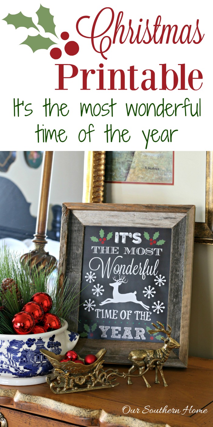 It's the most wonderful time of the year FREE printable perfect for gift giving by Our Southern Home