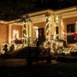 Southern Porch tour full of ideas with plaids and more! #christmas #christmasporch #christmasdecor