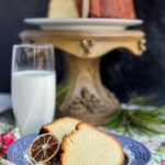 pound cake and milk