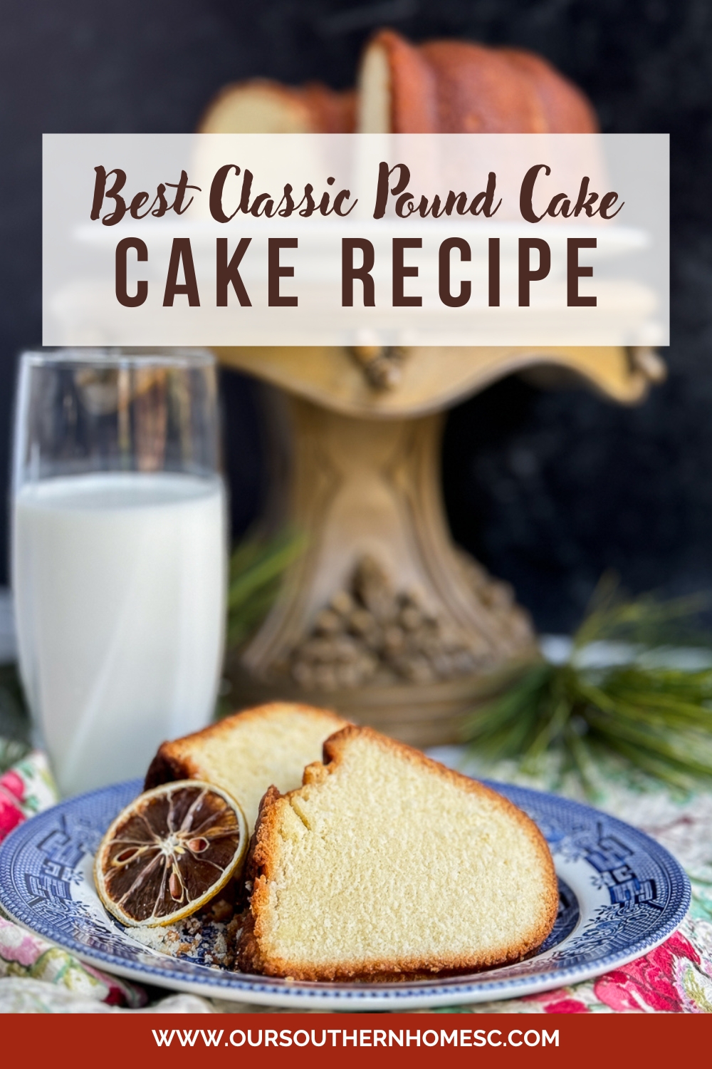 pound cake with text overlay