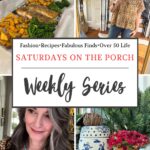 collage of fall fashion and decoor