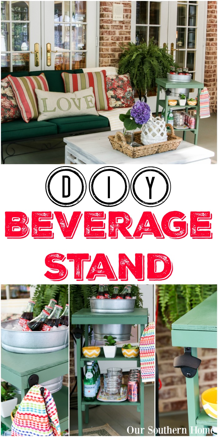 DIY Beverage Stand by Our Southern Home for the #DIHWorkshop at Home Depot #DIY #Sponsored 