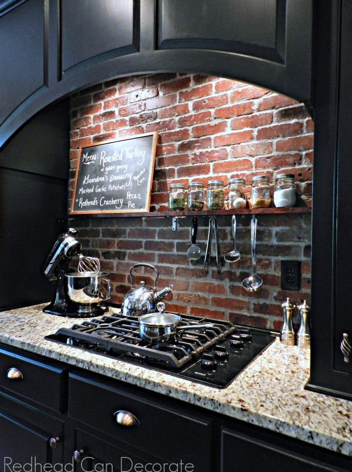 DIY Brick Backsplash