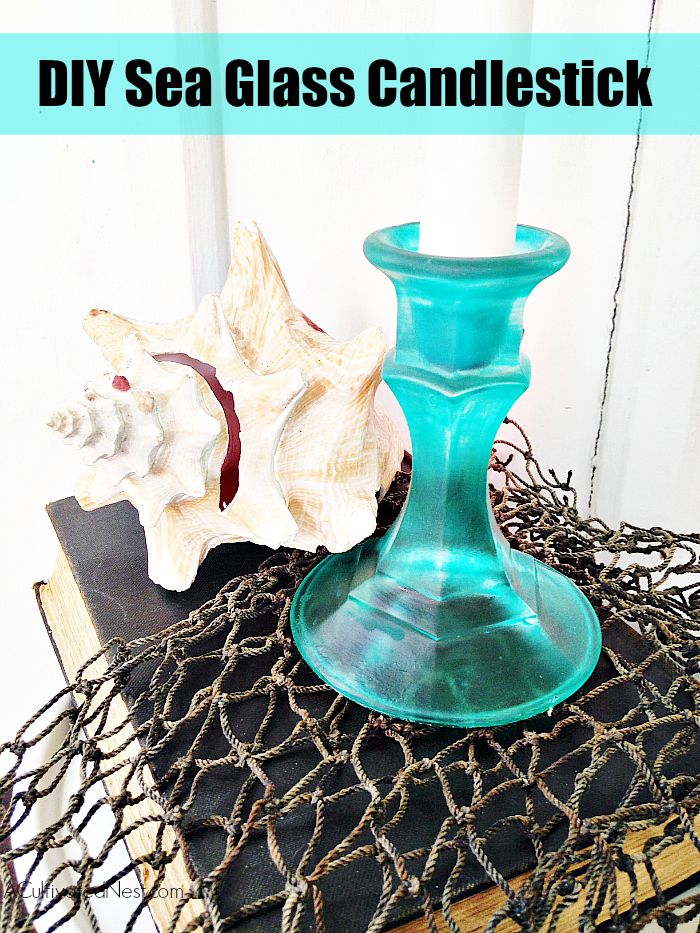 DIY-Sea-Glass-Candlestick