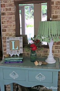 DIY Seashell Monogram Art with your beach treasures and supplies from Walmart by Our Southern Home