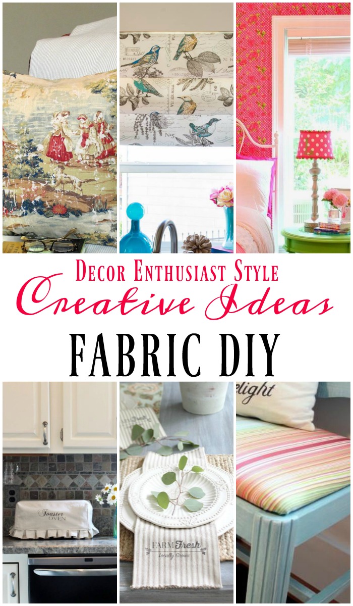 Cool DIY project ideas for the home using fabric via Our Southern Home