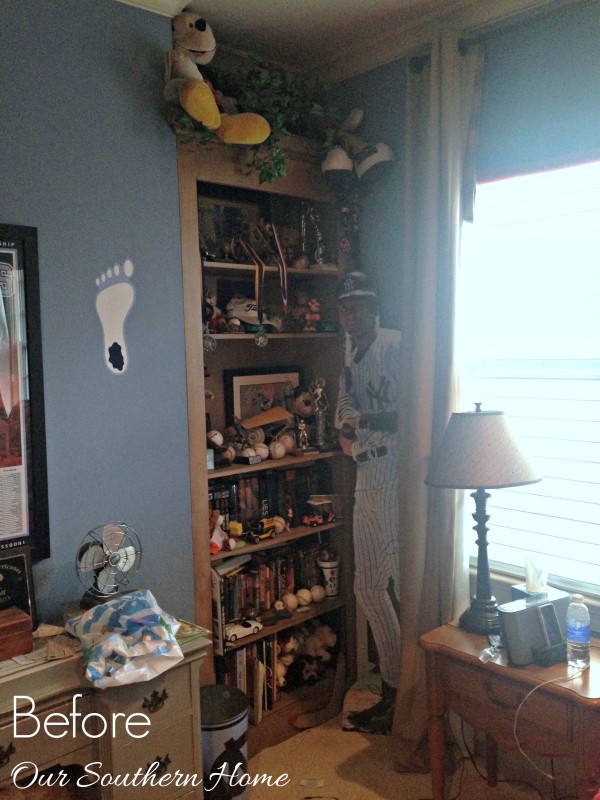 Ideas for decorating bookcases for teens by Our Southern Home