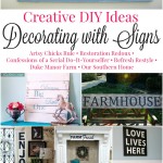 These are great ideas for decorating with signs and some cool tutorials!!!