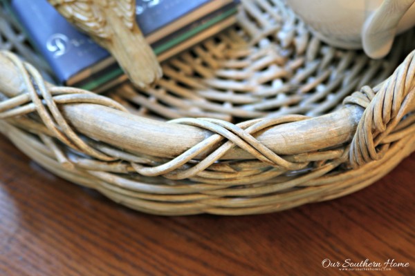 Painting baskets with chalk paint and using them in your home decor by Our Southern Home
