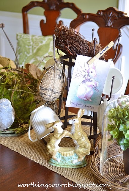 Elements of an Easter centerpiece