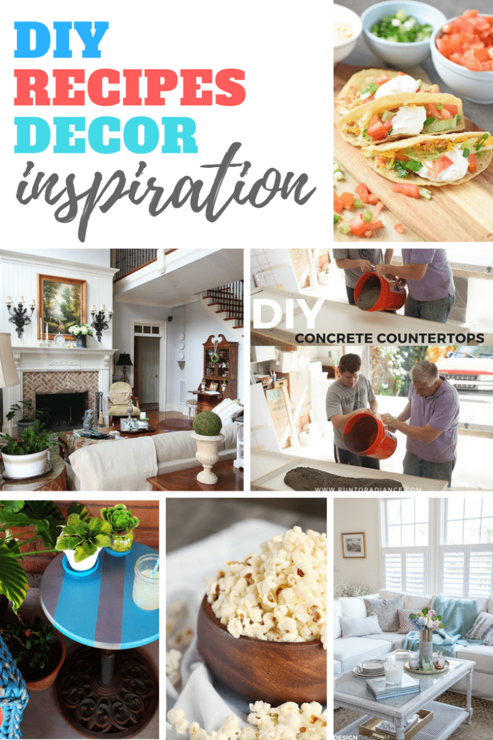 DIY, Decor and Recipes are the features from this week's Inspiration Monday link party!