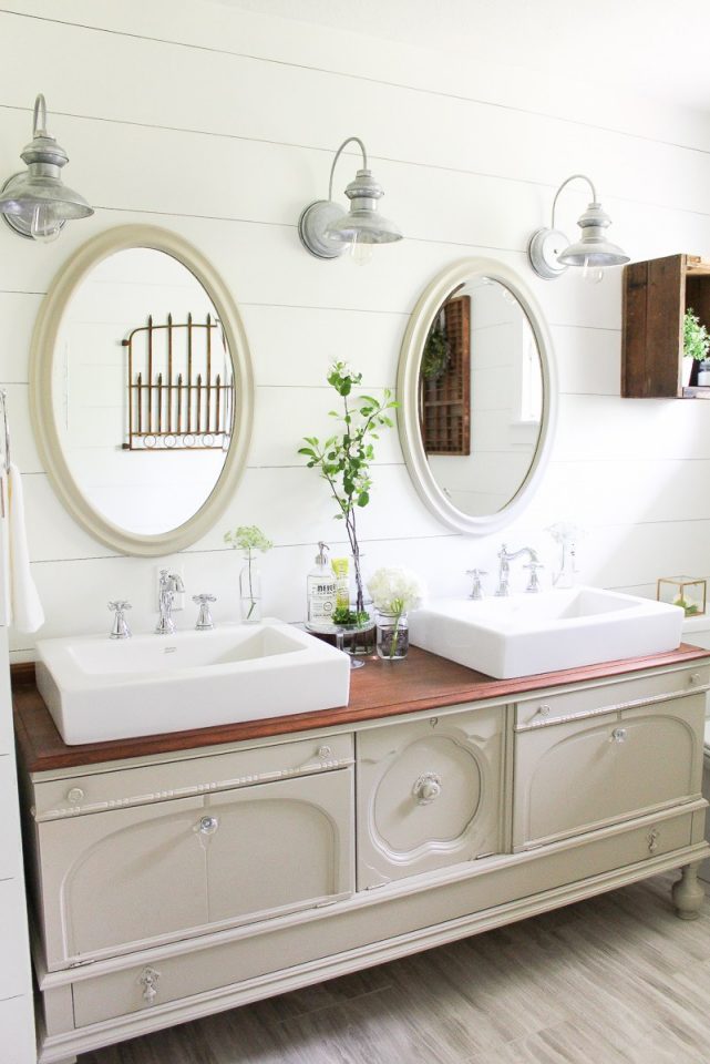 Farmhouse and Cottage bathroom inspiration to inspire your next makeover!