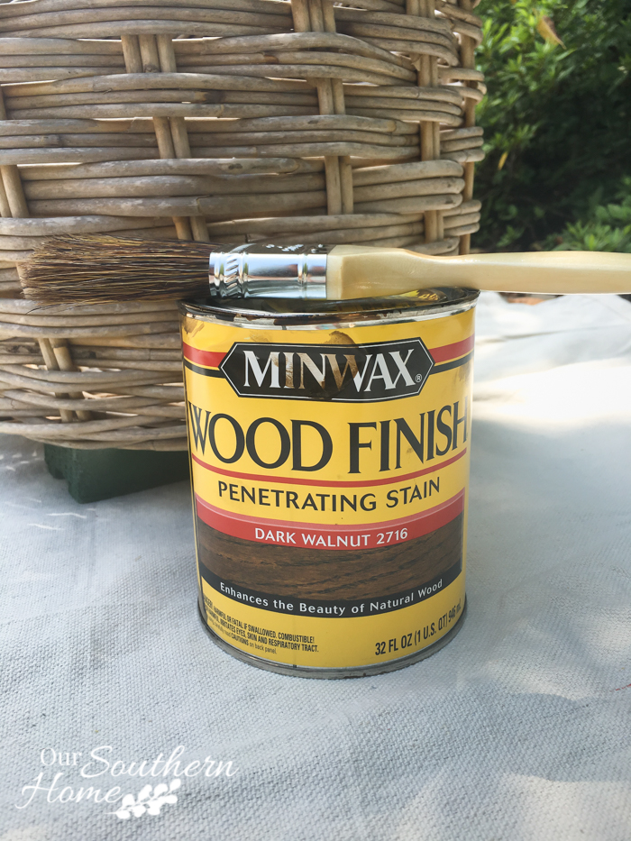 weathered basket makeover