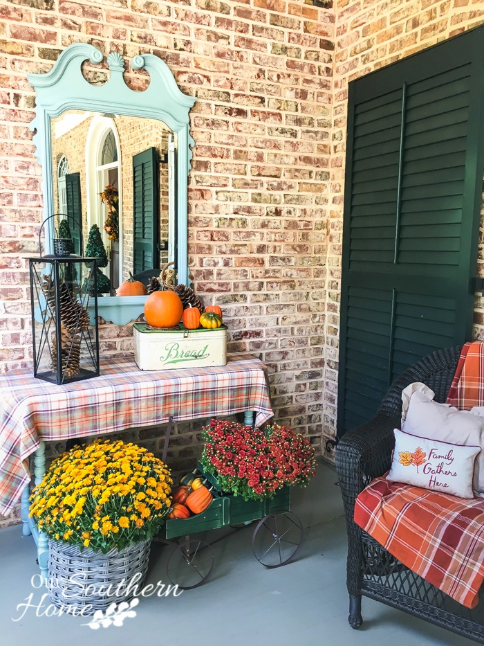 DIY weathered farmhouse basket makeover with a thrift store find with this month's Thrift Store Decor Makeover by Our Southern Home