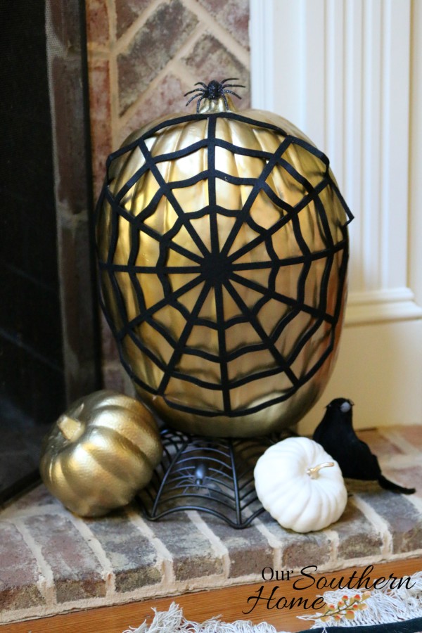 Halloween mantel for #DecorEnthusiast monthly challenge. This go around is One Space, Three Ways {Holiday Edition}