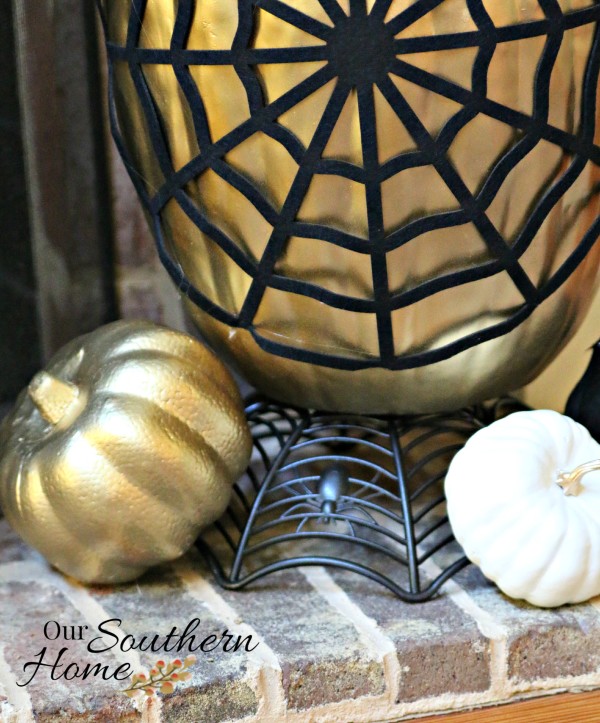 Halloween mantel for #DecorEnthusiast monthly challenge. This go around is One Space, Three Ways {Holiday Edition}