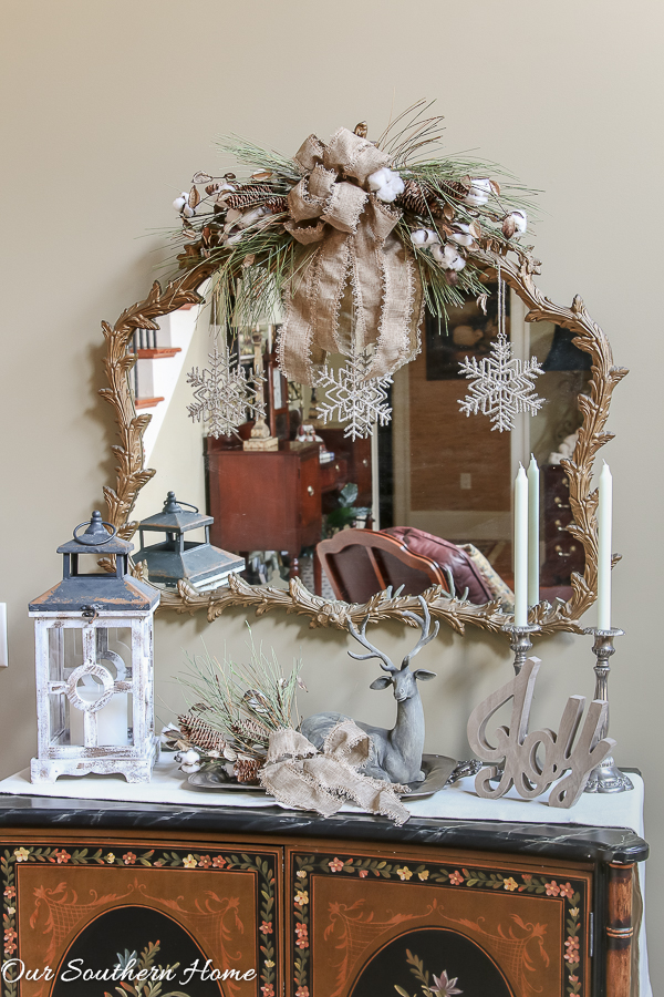 Rustic and Elegant Christmas Entry