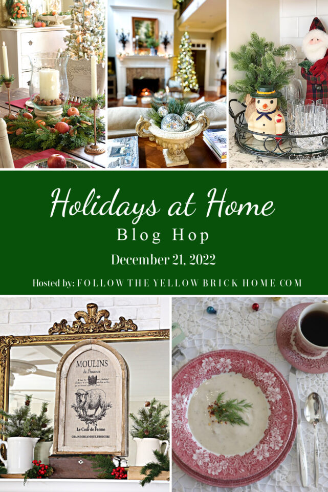 collage of holiday decor