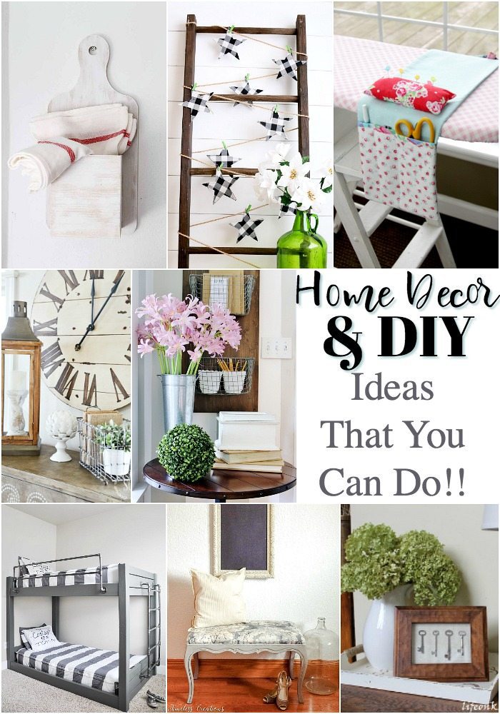 Home decor and DIY ideas that you can do in your home! Fantastic features from Inspiration Monday!