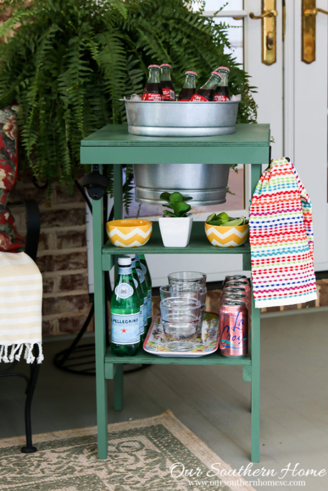 DIY Beverage Stand by Our Southern Home for the #DIHWorkshop at Home Depot #DIY #Sponsored