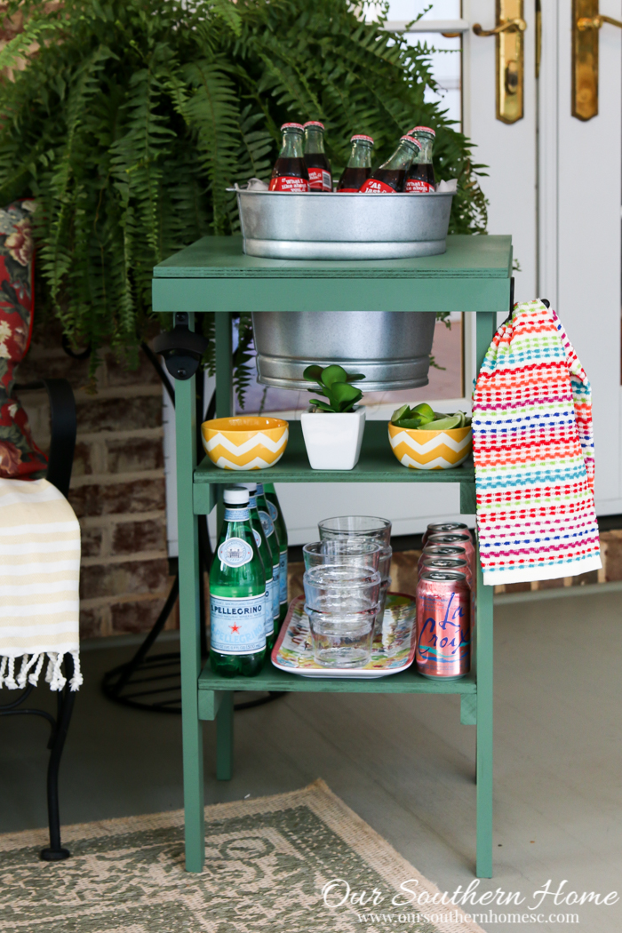 DIY Beverage Station Tutorial and Virtual Home Depot Party