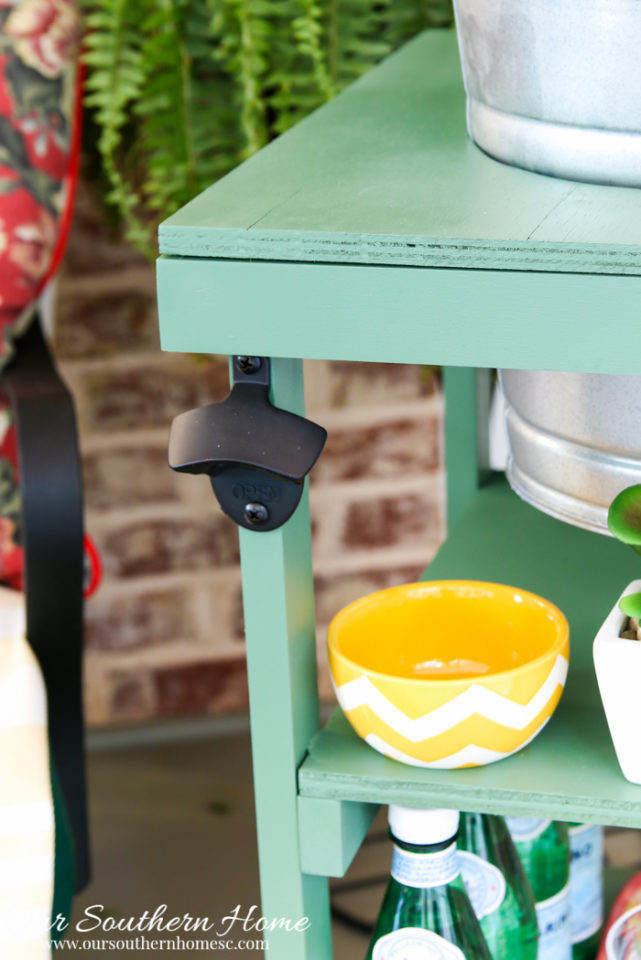 DIY Beverage Stand by Our Southern Home for the #DIHWorkshop at Home Depot #DIY #Sponsored 