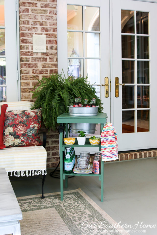 DIY Beverage Stand by Our Southern Home for the #DIHWorkshop at Home Depot #DIY #Sponsored 