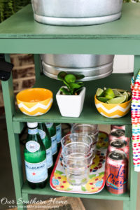 DIY Beverage Stand by Our Southern Home for the #DIHWorkshop at Home Depot #DIY #Sponsored
