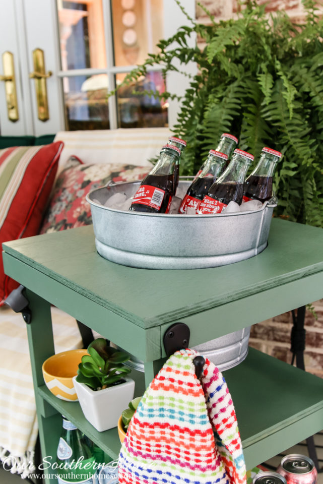 DIY Beverage Stand by Our Southern Home for the #DIHWorkshop at Home Depot #DIY #Sponsored 