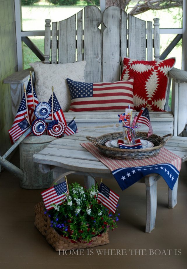 patriotic porch