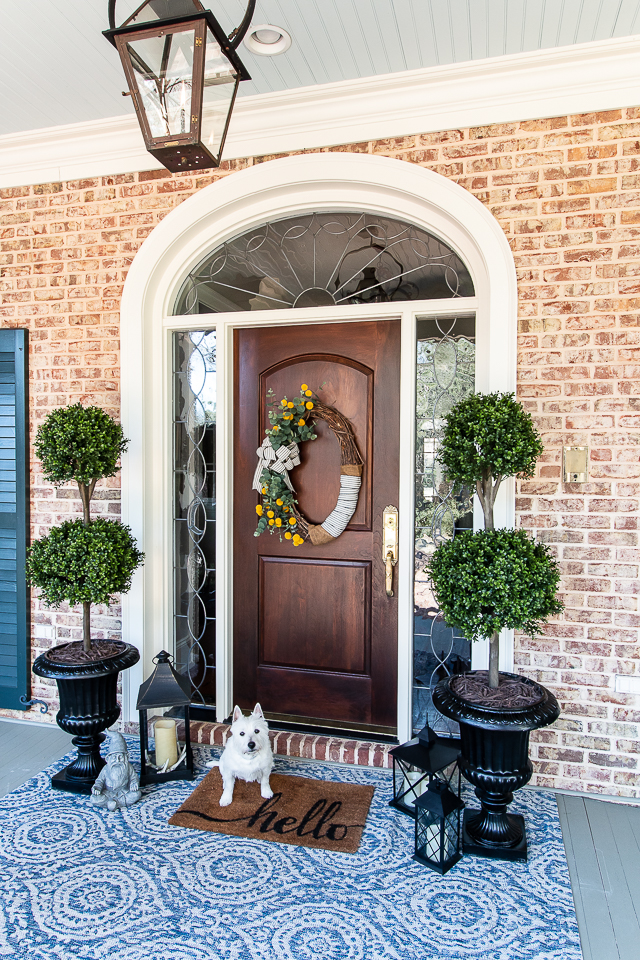 front porch with decor