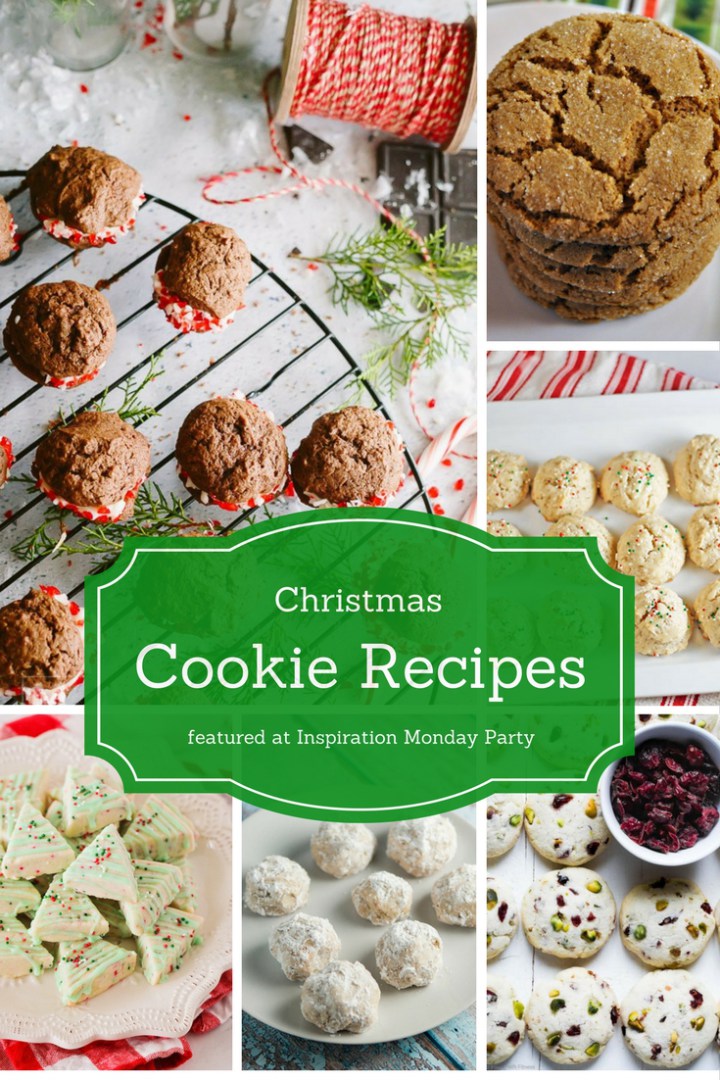 Christmas cookie recipes are the features from this week's Inspiration Monday link party!