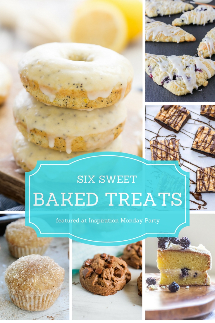 Six Sweet Baked Treats featured at Inspiration Monday Party