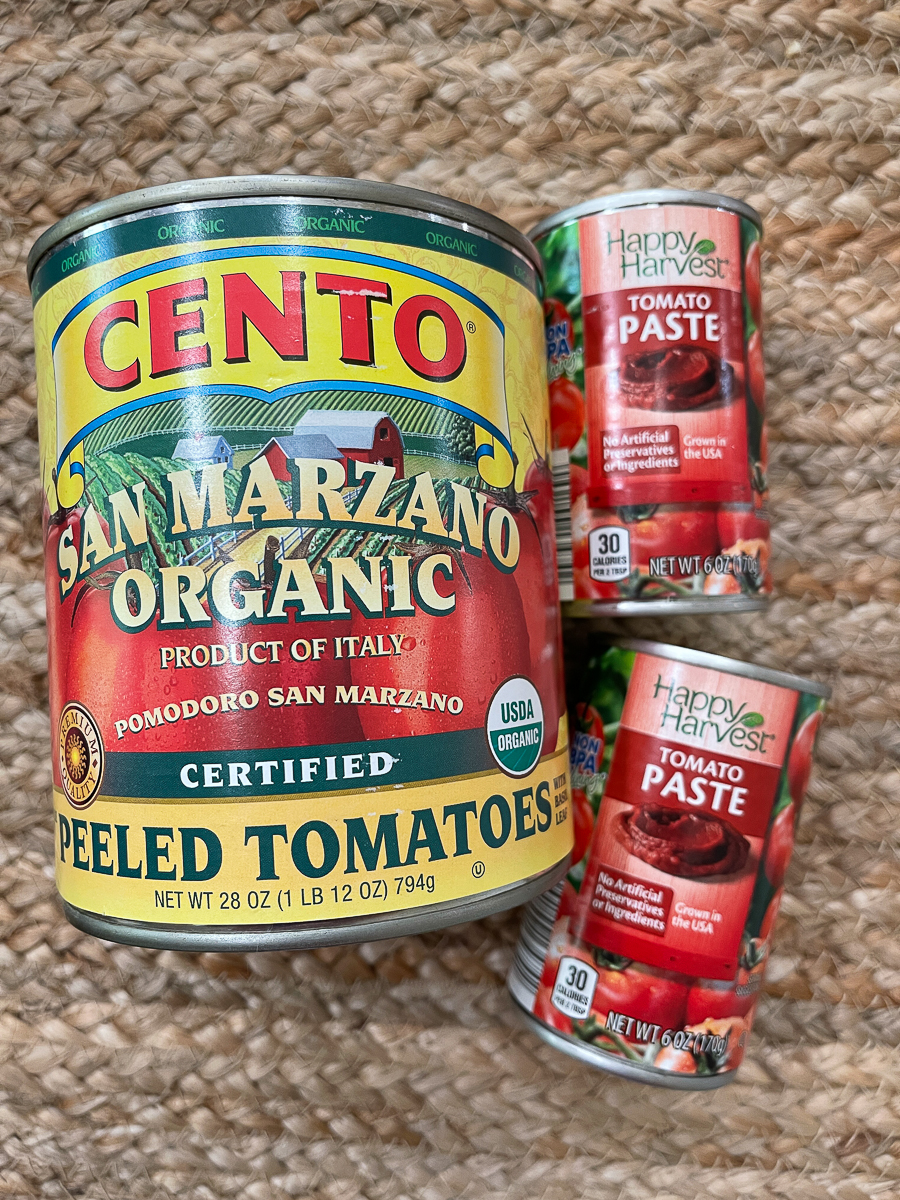 cans of tomatoes
