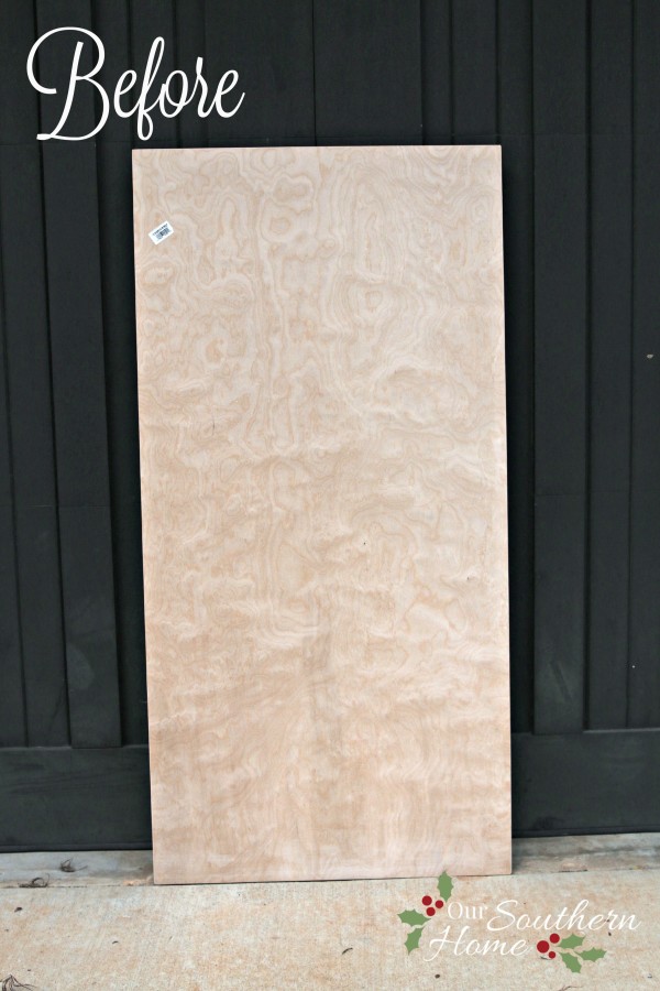 It's the most wonderful time of the year vintage look hand-painted DIY Christmas sign by Our Southern Home. This is much easier that you think! You've got to check it out! #homeforchristmas