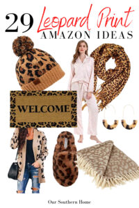 leopard shopping graphic with text overlay