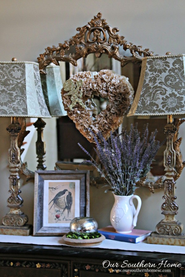 Lovebirds easy and quick iron on transfer for framed art by Our Southern Home