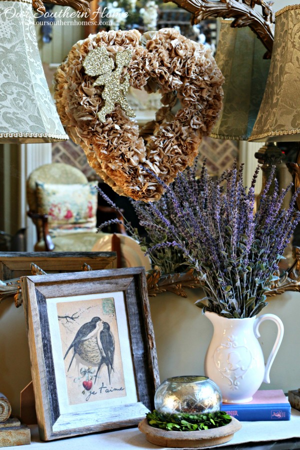 Lovebirds easy and quick iron on transfer for framed art by Our Southern Home