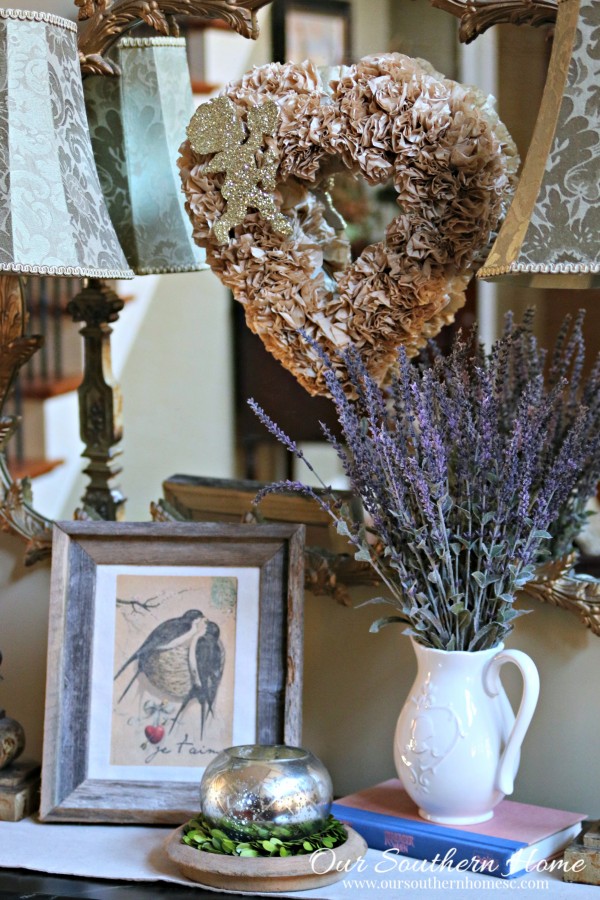 Lovebirds easy and quick iron on transfer for framed art by Our Southern Home