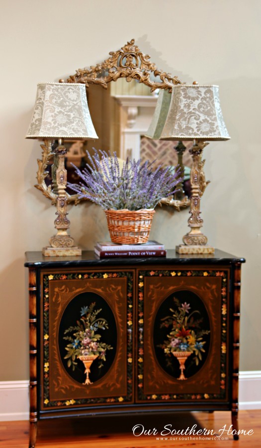 Month 3 in One space, three ways decorating challenge with tips on using what you have by Our Southern Home 